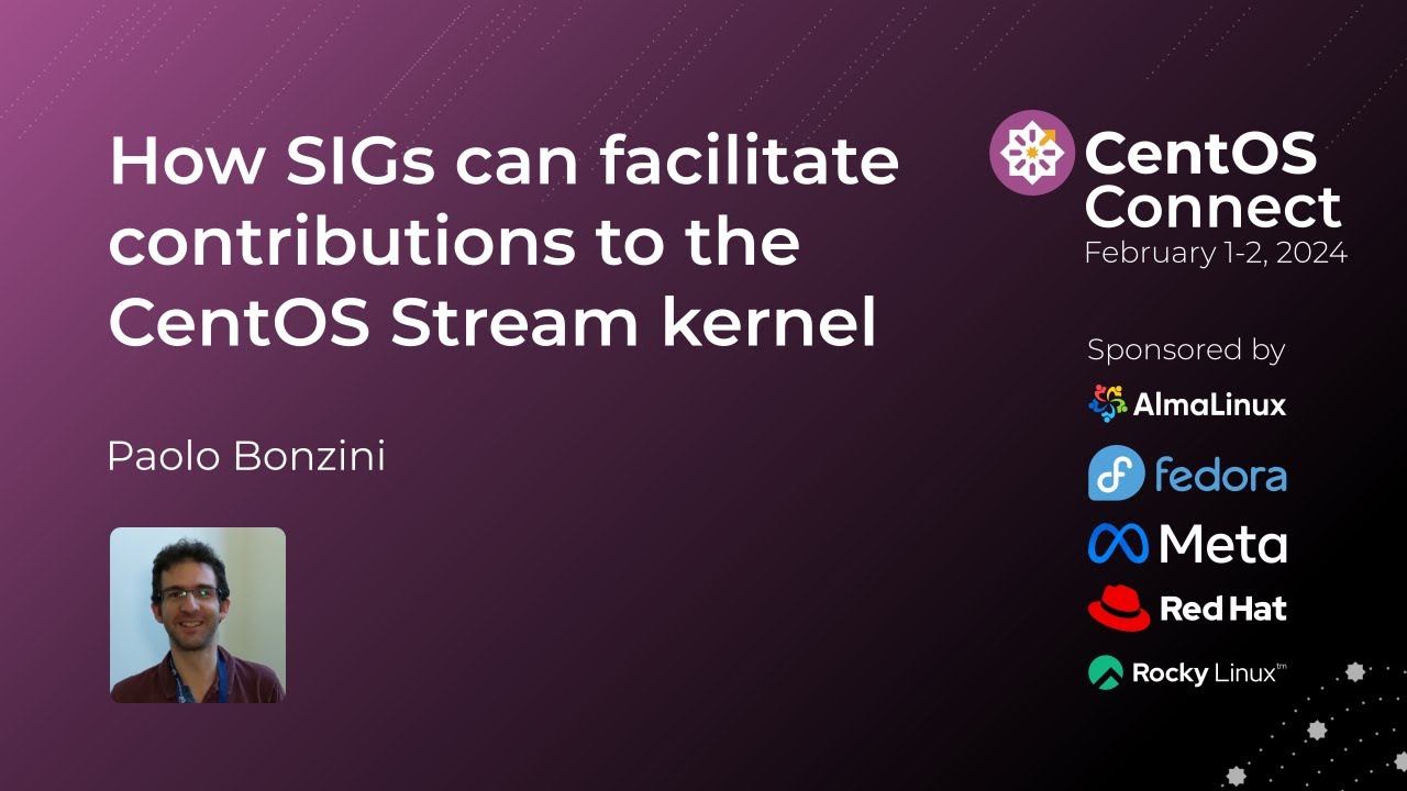 How SIGs can facilitate contributions to the CentOS Stream kernel - YouTube