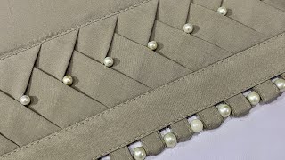 Making Stylish Trouser Poncha using Fabric Patti | Stylish Sleeve/Palazzo design