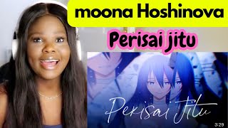 初めての反応【Original Song】Perisai Jitu - Moona Hoshinova【Official Animated MV】Reaction