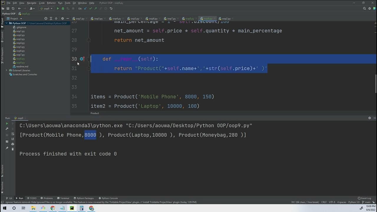 09 python OOP Repr Method - YouTube