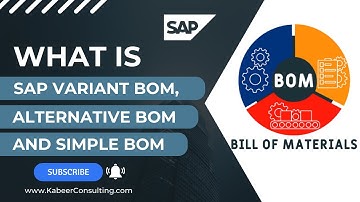 What is SAP Variant BOM, Alternative BOM and Simple BOM