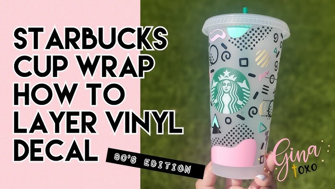 How to make a Custom Starbucks Cup Wrap with Free Template - Gina C. Creates