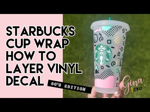 How to make a Custom Starbucks Cup Wrap with Free Template - Gina C. Creates