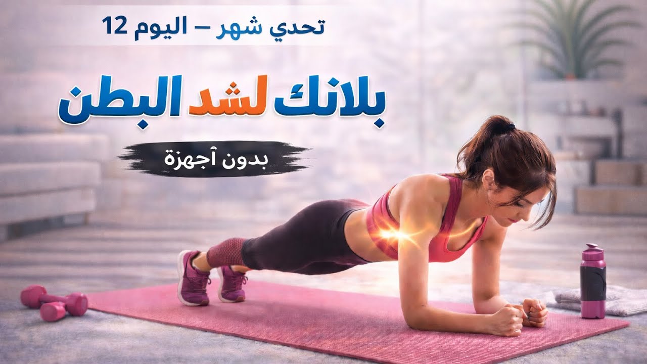  بلانك لحرق دهون البطن | شد وتقوية في 6 دقائق