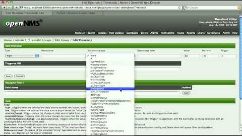 Configuring OpenNMS Thresholds and Notifications in the Web UI