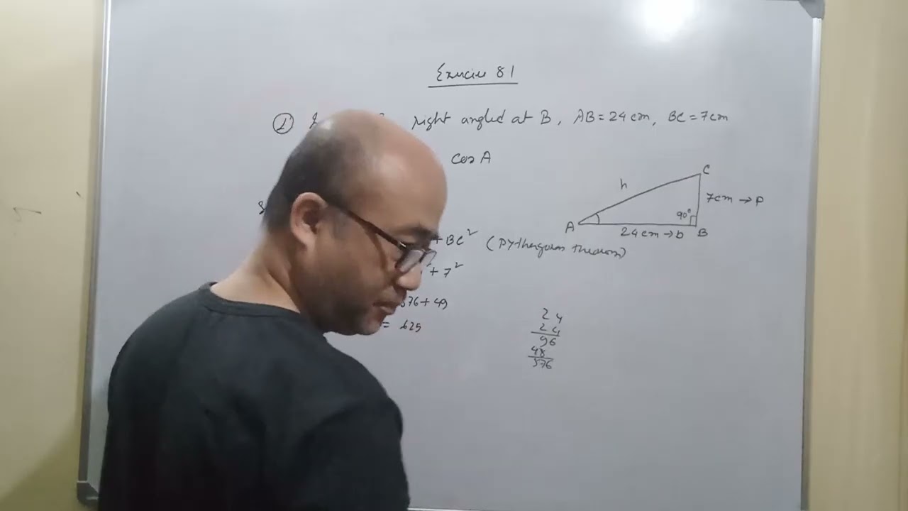 Trigonometric Ratios Class 10 CBSE | Find sinA cosA from Triangle Sides | Exercise 8.1 Q1