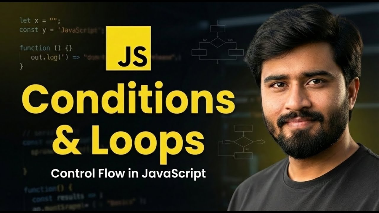4- Control Flow in JavaScript | Conditions & Loops Made Easy - YouTube