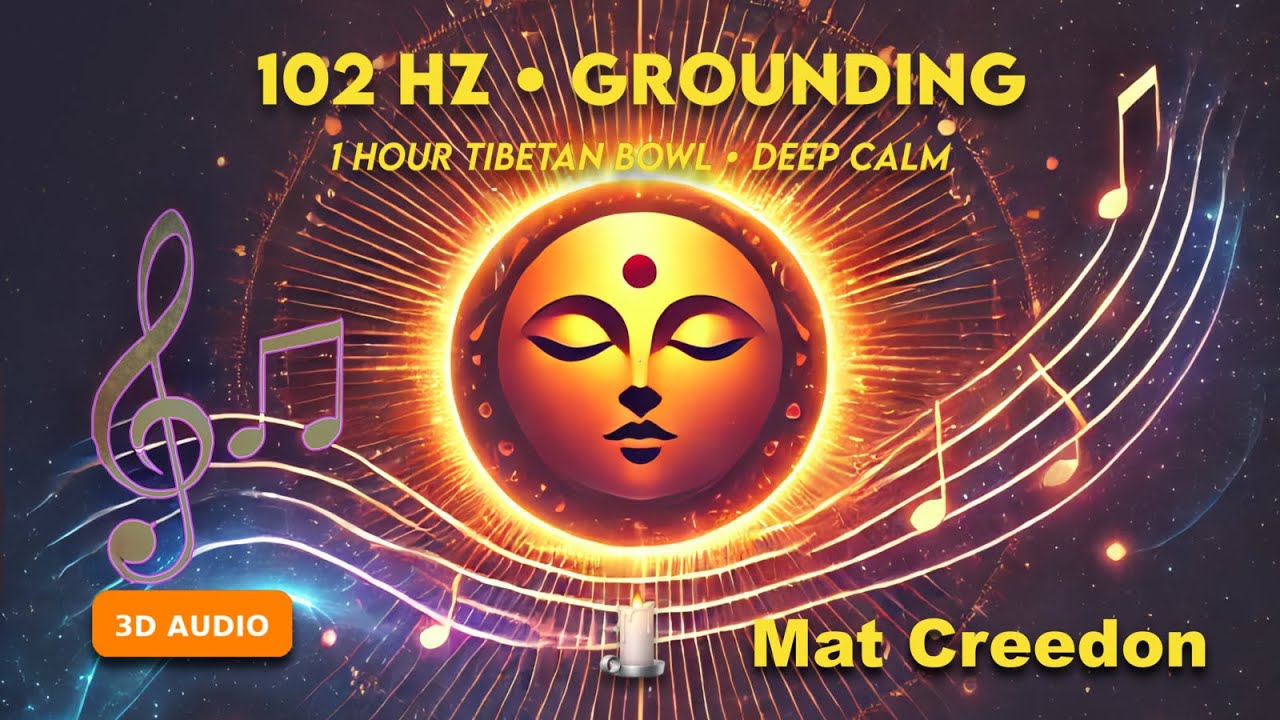 🌿 102 Hz Deep Grounding Sound Bath | Tibetan Singing Bowl (1 Hour)