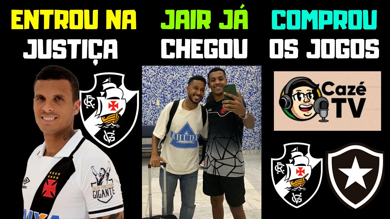 JAIR CHEGOU | CAZE TV TRANSMITIRÁ JOGOS DO VASCO NO CARIOCA | RAMON ...