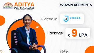 A Successful Placement Story of Our #Adityan Padmavathi | Aditya Degree Colleges