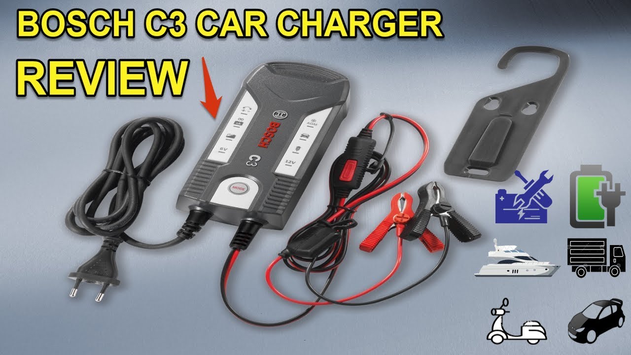 REVIEW BOSCH C3 CAR & BIKE BATTERY CHARGER, FULLY EXPLAINED, MS TECH