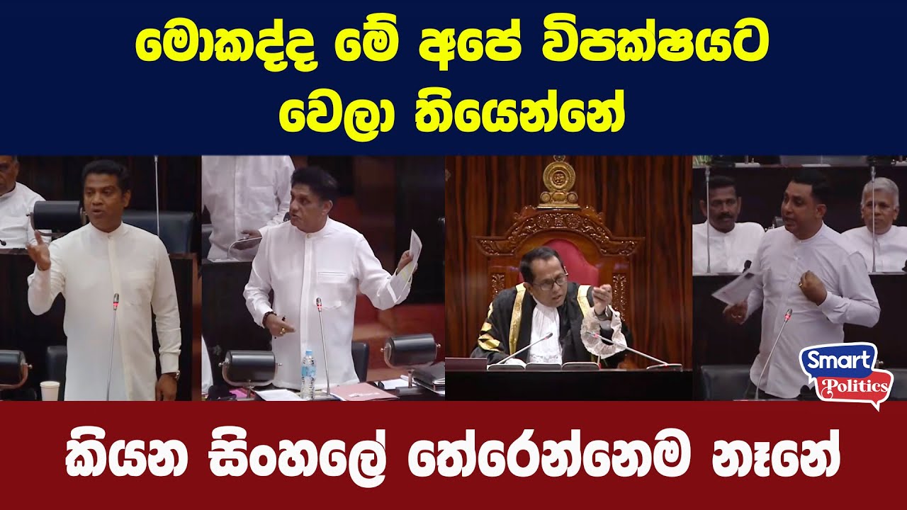 මොකද්ද මේ අපේ විපක්ෂයට වෙලා තියෙන්නේ -  කියන සිංහලේ තේරෙන්නෙම නෑනේ