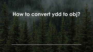 How to convert ydd to obj?