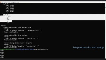 Ansible template lookup in action playbook