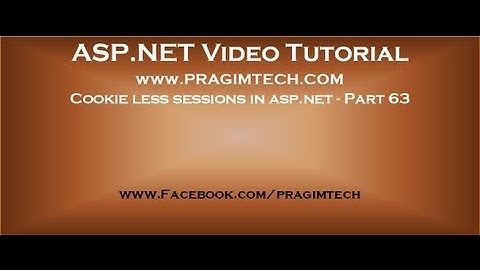 Cookie less sessions in asp.net   Part 63