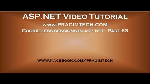 Cookie less sessions in asp.net   Part 63