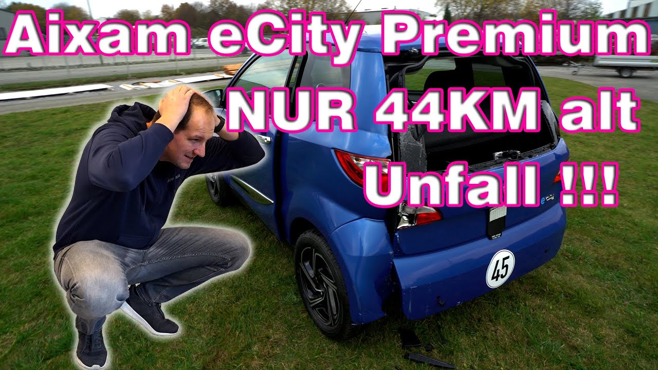 Wahrscheinlich TOTALSCHADEN nach nur 44km Aixam eCity Premium- GAMMA Fahrzeuge