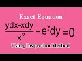 (ydx-xdy)/x^2+e^ydy=0 #ExactEquation L565 @MathsPulseChinnaiahKalpana