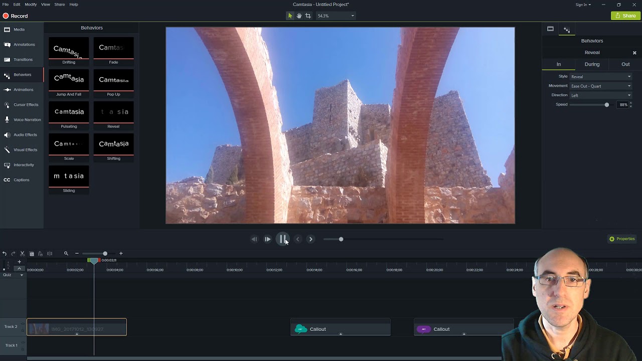 👉 CAMTASIA Studio 9. Efectos y comportamientos 📽 YouTube