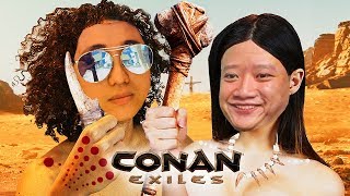 CONAN EXILES ĐỤT #1: 4 ANH EM NHÀ TÔI RA SA MẠC TÌM NƯỚC UỐNG =))) Game sinh tồn hay đấy !!!