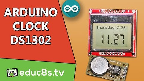 Arduino Real Time Clock project with the DS1302 module and a Nokia 5110 LCD display.