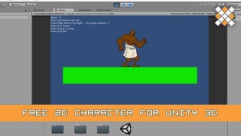 Free 2d character animation cycle for unity 3D