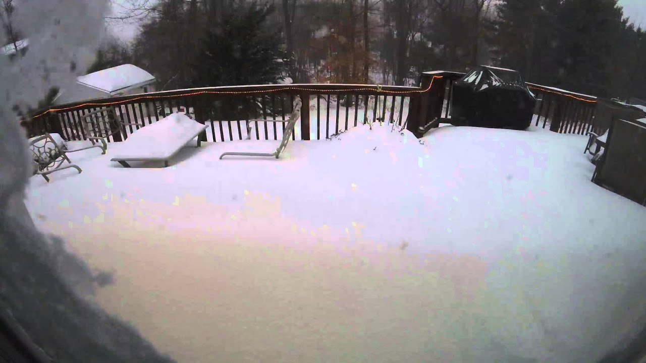 Snowfall Timelapse Blizzard of 2016 - YouTube