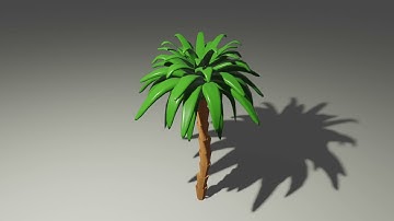 3D Low poly Palm tree