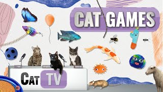 КОТ-игры | Лучшая подборка Cat TV, том 35 | 2 ЧАСА 🐝🐞🦋🦎🦜🐜🐭🧵