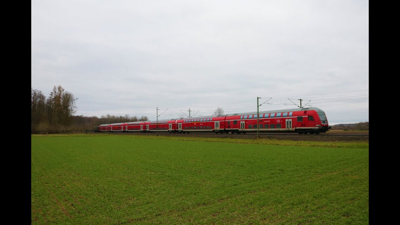 DB Regio Hessen Doppelstock RE5 mit MRCE/Dispolok Vectron am Ende in Langenselbold (Hessen)