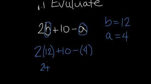 A1 1.1 evaluate expressions