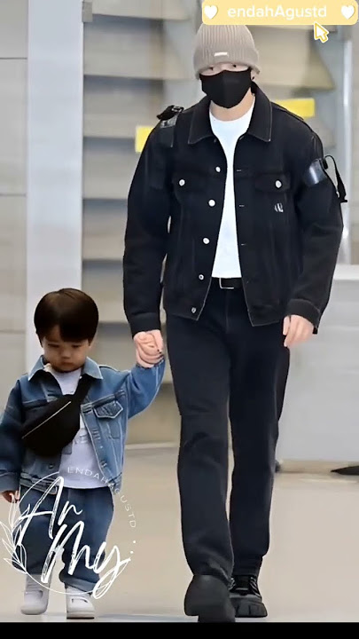 bayangan ketika JK jalan bareng anaknya 🤣 #bts #jungkook
