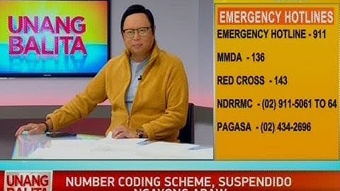UB: Number coding scheme, suspendido ngayong Lunes