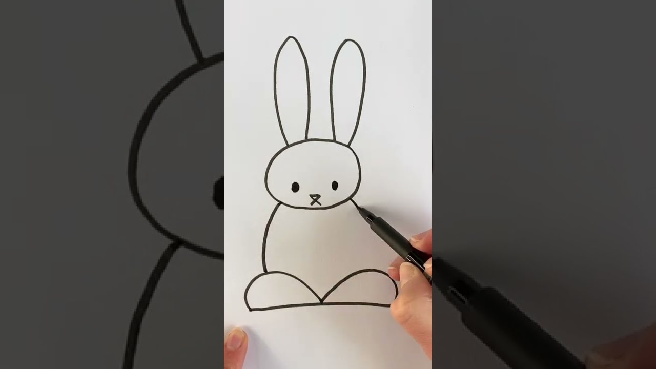Easy way to draw a rabbit! Start with an 8 and draw a headless