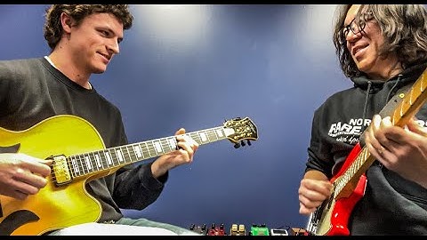 C Jam Blues (Jazz Blues) - Guitar Duet with my Berklee student