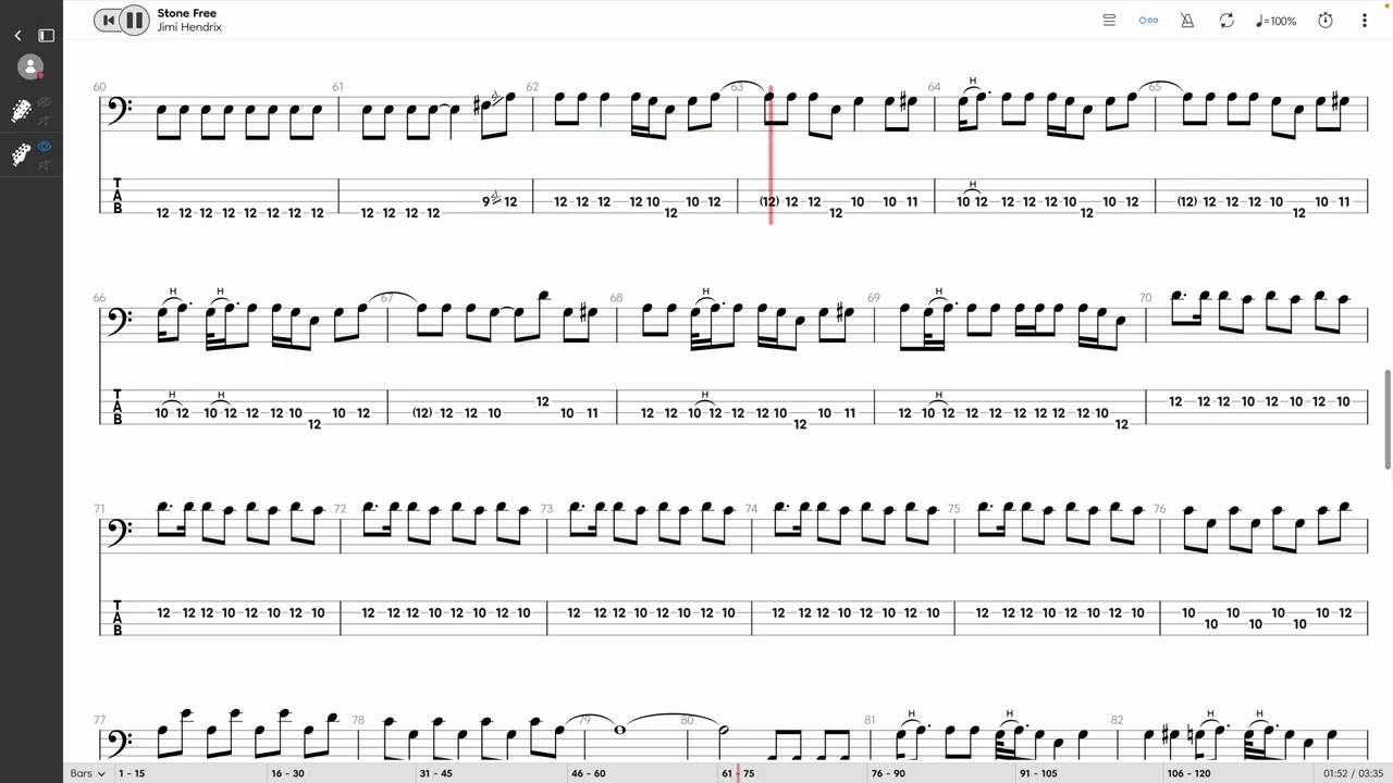 Jimi Hendrix - Stone Free (BASS TAB PLAY ALONG) - YouTube
