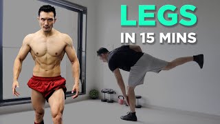 TRAIN LEGS IN 15 MINS AT HOME |घर पे बनाये LEGS बिना WEIGHTS के [15 MINS]