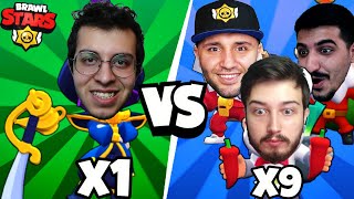 EKİPLE 1 MORTİS VS 9 DYNAMİKE !! BRAWL STARS