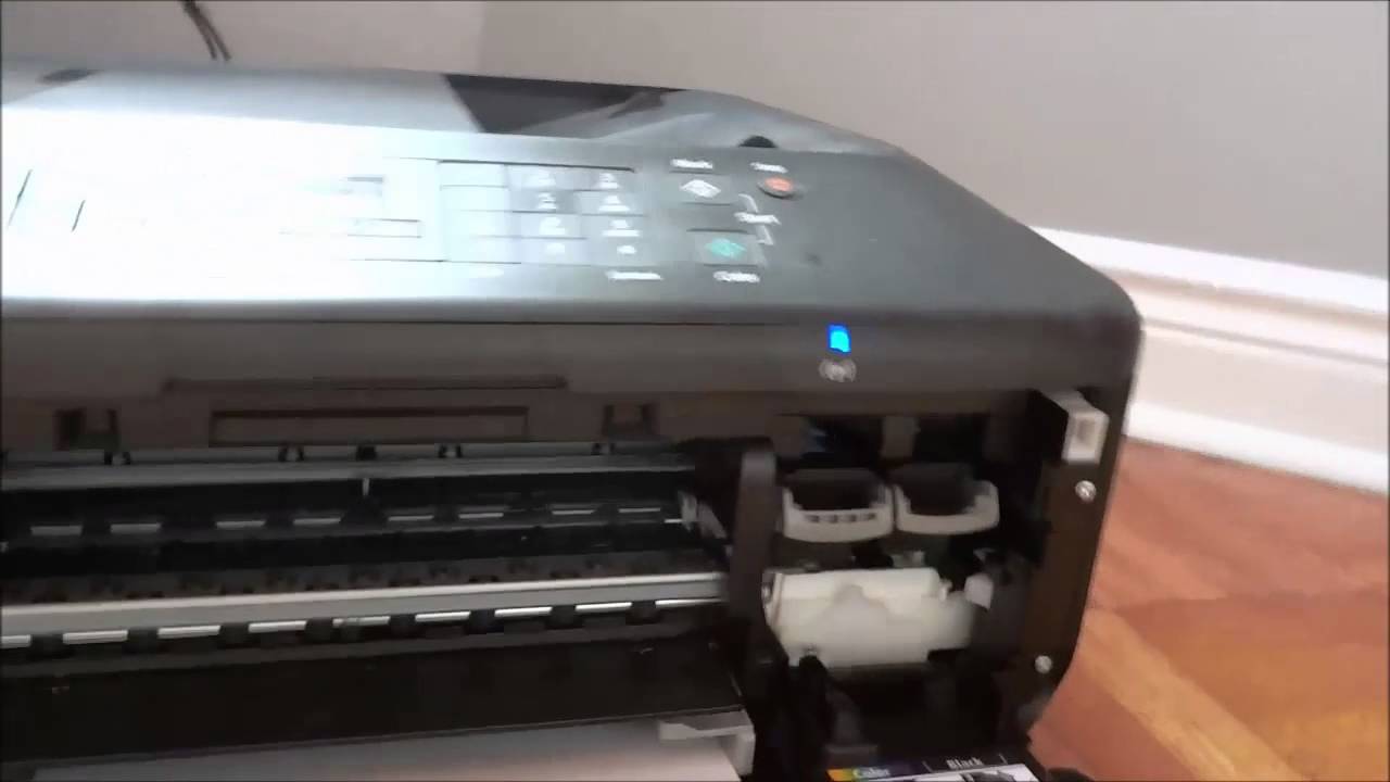 How To Replace An Ink Cartridge On A Canon Pixma MX452 Printer - YouTube