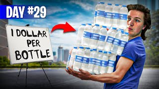 How much I made selling WATER BOTTLES on the streets?  (365 Days Survival Challenge) screenshot 4