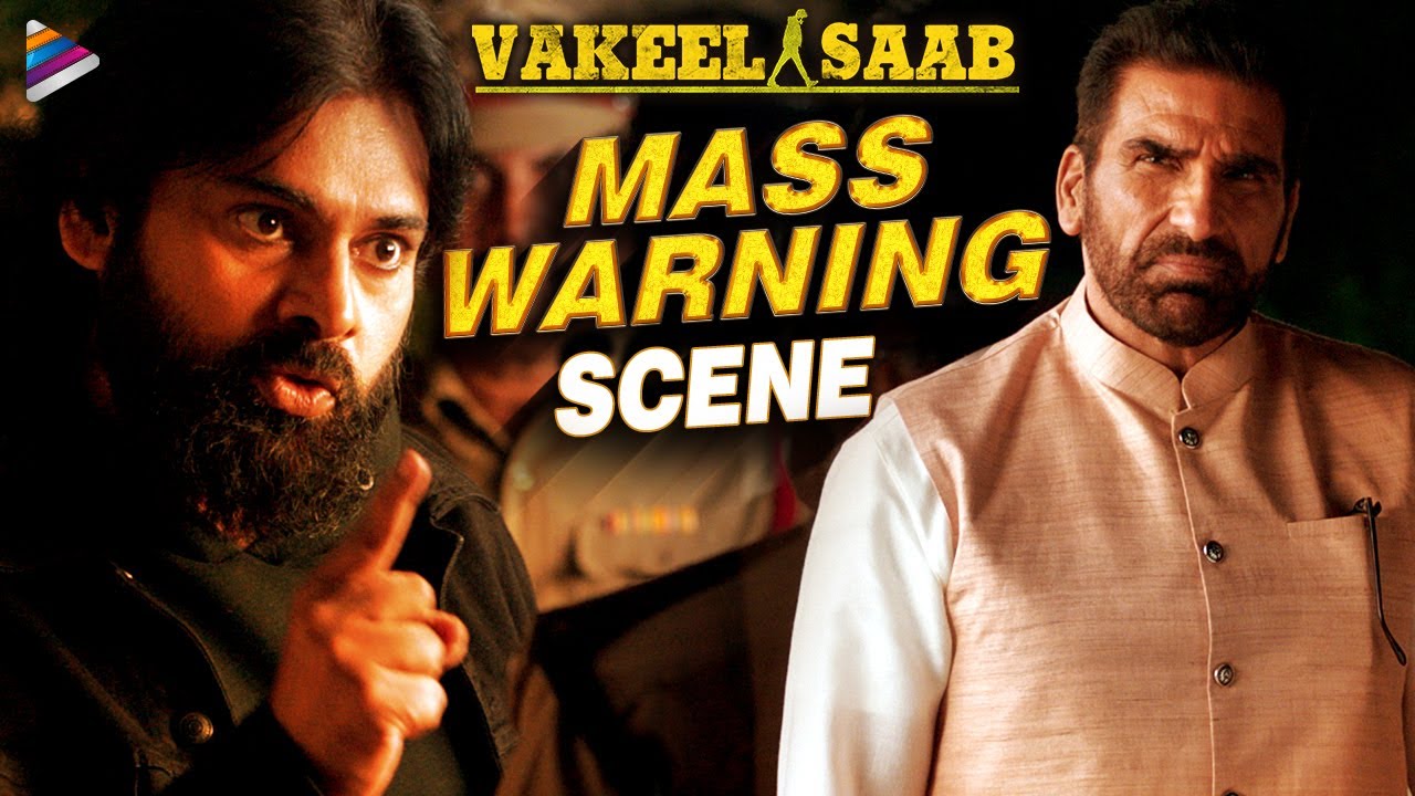 Vakeel Saab Movie Mass Warning Scene  Pawan Kalyan  Shruti Haasan  Nivetha Thomas  Thaman S