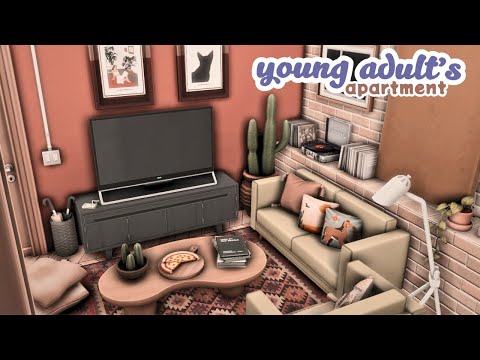 young adult's apartment | The Sims 4 apartment renovation | speed build | cc