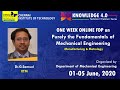 Manufacturing & Metrology - One Week ONLINE FDP on Purely the Fundamentals of Mechanical Engg