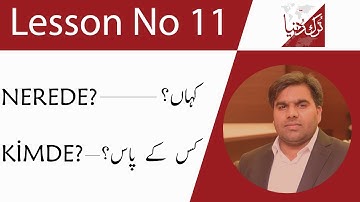 Learn Turkish Language in Urdu / Hindi - Lesson 11