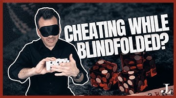 🔴Cheating with cards and dice while BLINDFOLDED⁉️ #magic #magician #tricks #poker