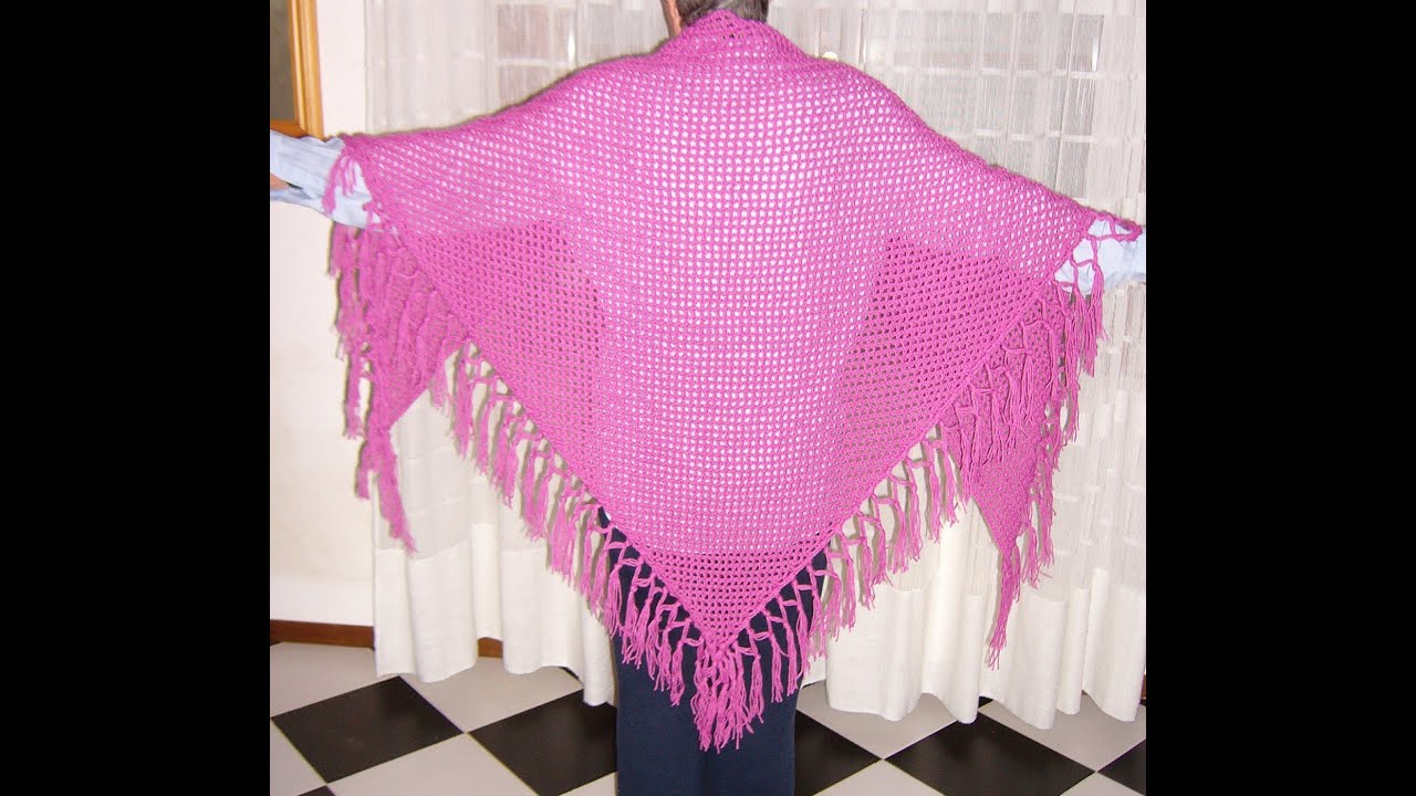 vendita professionale ultimo design tra qualche giorno Scialle a filet con frange all'uncinetto - Crochet fringed shawl ... vendita professionale ultimo design tra qualche giorno Scialle a filet con frange all'uncinetto - Crochet fringed shawl ...