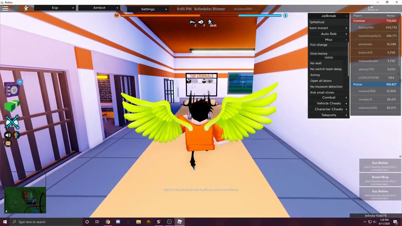 JAILBREAK | HACK / SCRIPT | 10 MILLION CASH PER DAY | ARREST ALL | KILL ALL |