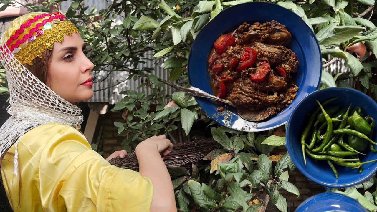 Gilan Rural Cuisine: Stuffed Eggplant | Traditional and Delicious Vegetarian Food