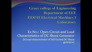 EX NO 1b Load Characteristics of Self Excited DC Shunt Generator 2