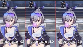 Honkai Star Rail Graphic comparison Render Scale 0.6 - 2.0